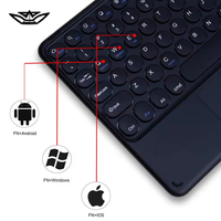 LVKIDRON Clavier et Souris Combo Ultra-Mince Haute Vitesse 78 Touches Mini Sans Fil 2.4 GHz Rechargeable avec Fixation Magnétique