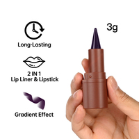 Ensemble de 6 crayons à lèvres mats et rouges à lèvres - Longue tenue, imperméable, format voyage, anti-bavures, maquillage nude pour les lèvres, combo pour femmes plus âgées
