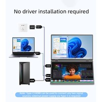 Moniteur portable double écran 4K 15,6 pouces Écran LCD IPS 350 nits 72% NTSC Type C 60Hz pour les entreprises
