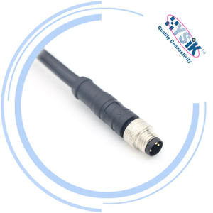 Kabel Pigtail PVC Hitam M8 4 Pin Jantan Serbaguna - Product Image 1