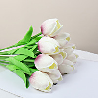 Fleur artificielle tulipe au toucher réel, style nordique, simulation de fleur de tulipe en PU pour la décoration de mariage, de la maison et de la chambre