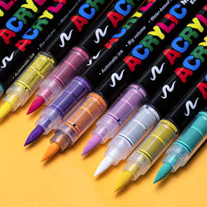 Acrylmarker-Set für Schüler und Kinder, weiche Spitze, schichtbar, deckend, wasserbasierte Farbstifte, bunte Zeichenstifte, nicht radierbar, 24-72er-Set - Product Image 2