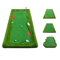 Tapis de pratique de Golf en plein air et intérieur, polissage vert avec système de retour de balles automatique, 1 pièce