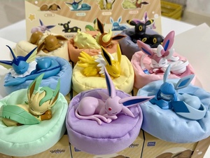 100% Original, <span class=keywords><strong>Anime</strong></span> Japonés, 9 Piezas/Caja, Pokemoned, Serie Eevee Durmiendo, Caja Misteriosa, Figuras de Acción de PVC, Mini Juguetes Decorativos - Product Image 3