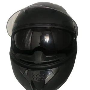 Factory Cheap ABS LED Light Flip Up Open Face Bike Helmets Double Lens Battery Electric Car Helmets