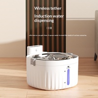 Fontaine à eau sans fil personnalisée transfrontalière pour animaux de compagnie, distributeur d'eau fraîche à circulation automatique à détection intelligente, fabrication chinoise, robuste