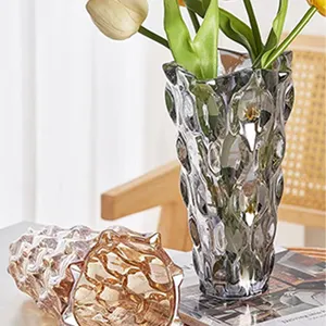Vaso hidropônico transparente para decoração de casa, vaso pequeno de vidro transparente nórdico para decoração de casa