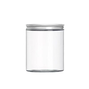 Chất lượng cao Glass Mason <span class=keywords><strong>Jar</strong></span> với nắp nhôm trong suốt vòng container lưu trữ <span class=keywords><strong>Jar</strong></span> tùy chỉnh nhãn - Product Image 1