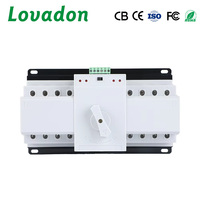 Commutateur de transfert automatique double alimentation 4P 63A 380V Triphasé CA Mini ATS Surveillance industrielle OEM CE Prise en charge 5kA de coupure