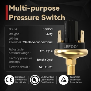 Cho lefoo LF20 dual-mục Đích có thể điều chỉnh dầu & chân không công tắc áp suất cho máy nén khí HVAC điều hòa không khí - Product Image 5