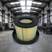 Kartrid Filter Tugas Berat Wolun untuk Kobelco SK210-8 350-10 Segel Radial Elemen Udara Silindris Pembungkus Logam Kompresor Baru