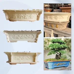 Vaso de cimento para jardim, vaso de flores do jardim ao ar livre, moldes plásticos para decoração de concreto