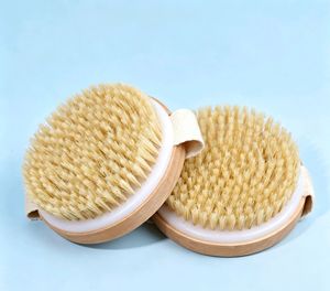 Household Handheld <b>Round</b> Bath <b>Brush</b> and With Waterproof Gasket for Both Wet and Dry Use - Product Image 3