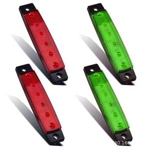 <b>Led</b> Side <b>Light</b> 6LED <b>Red</b> Green 12-24V Truck Trailer Turn Signal Lamp Plastic For Retrofit Upgrade - Product Image 1
