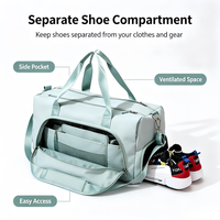 Sac de sport en toile personnalisé avec logo, vente en gros, grande taille, léger (5-10 kg), portable, pour femmes, danse, yoga, fitness, entraînement, sport