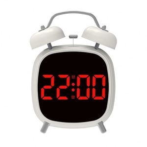 Creative Loud Electronic Desk Alarm <b>Clock</b> <b>LED</b> Display Strong Ringing USB Powered Multi-Function Wake Metal Modern Design Bedroom - Product Image 6