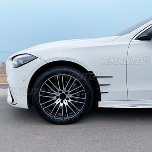 4 pièces de garnitures de sortie d'air pour pare-chocs avant et arrière et spoiler de roue pour Mercedes-Benz Classe C W206 C200 C260 C43 AMG Line 2022 2023 - Product Image 4