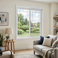 Fenêtres coulissantes en PVC de qualité résidentielle P80 avec cadre en vinyle durable résistant aux intempéries et fonctionnement fluide et fiable