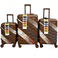 Ensemble de bagages incassables 3 pièces en ABS et PC, valises rigides à 8 roues, bagage à main, sac de voyage à roulettes, vente en gros OEM, directement de l'usine