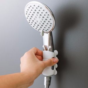 Support de pommeau de douche Zimoo à ventouse, base universelle en silicone, finition chromée, facile à nettoyer, accessoires de salle de bain - Product Image 2