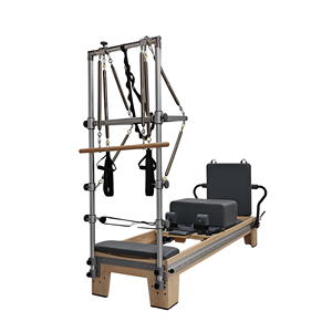 R12-MT Elite Pilates Reformer en Bois d'Érable Réglable, Durable, Écologique et Sain, avec <span class=keywords><strong>Tour</strong></span> à Rail Intégral pour Studio de Fitness Commercial - Product Image 1