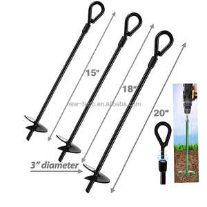 <span class=keywords><strong>Ancrage</strong></span> au sol 20 pouces Heavy Duty Earth Anchor Car Shelter Canopy Tent Swing Set Trampoline 4 PC Pack Adaptateur non inclus - Product Image 5