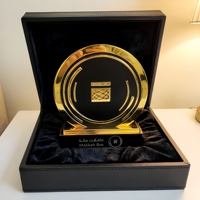 Trophée de Luxe Personnalisé pour le Prix d'Excellence des Bus de La Mecque, avec Impression UV et Design Écologique, pour les Récompenses du Transport Public