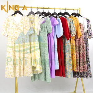 KINGA korean vintage dress bales of second hand clothes clothing bales used clothes from uk korea