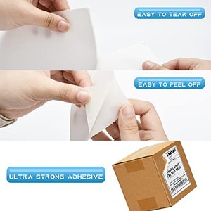 Rollos de etiquetas de envío de código de barras térmicas directas en blanco, impresión de alta claridad, pegatinas autoadhesivas para envíos postales de pequeñas empresas - Product Image 6