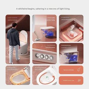 โถสุขภัณฑ์อัตโนมัติ ประหยัดน้ำ พร้อมเซ็นเซอร์เท้า ระบบเปิดฝาอัตโนมัติ แบบติด<span class=keywords><strong>ผนัง</strong></span> - Product Image 4