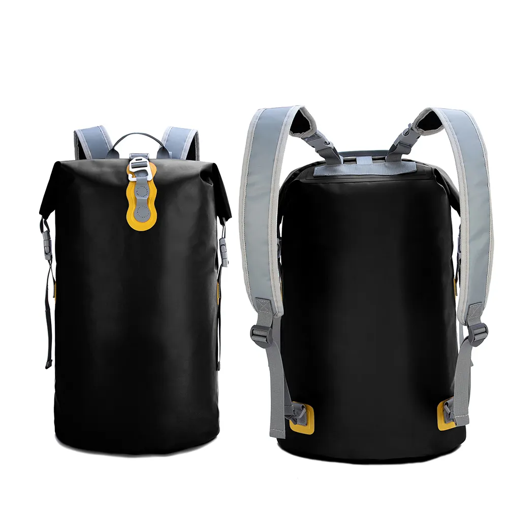 Mochila impermeable plegable para deportes al aire libre, bolsa impermeable con logotipo personalizado de 30L PVC TPU, ideal para viajes, camping, senderismo