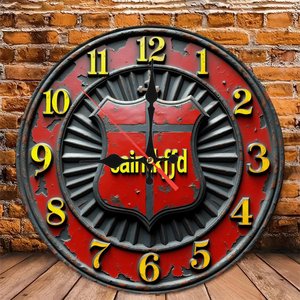 Round Wooden <b>Wall</b> <b>Clock</b> Antique Rustic 25x25Cm Home Living Room Decor - Product Image 5