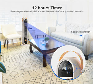 Calentador de Torre PTC de 2200W con Control Remoto, Pantalla LED de Temperatura Ambiente, Oscilación, Efecto de Llama y Temporizador - Product Image 4