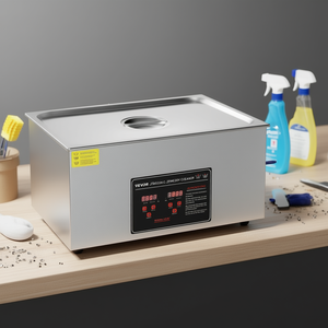 เครื่องทำความสะอาดอัลตราโซนิก Vevor ขนาด 22 ลิตร ทำจากสแตนเลส พร้อมระบบทำความร้อน ตั้งเวลาแบบดิจิตอล เหมาะสำหรับทำความสะอาดแว่นตาและของชิ้นเล็กๆ สำหรับใช้งานเชิงพาณิชย์ - Product Image 2