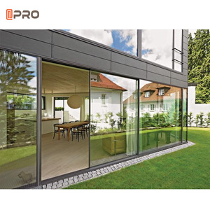 Puertas correderas de aluminio plegables para patio, <span class=keywords><strong>techo</strong></span> <span class=keywords><strong>a</strong></span> <span class=keywords><strong>suelo</strong></span>, <span class=keywords><strong>puerta</strong></span> de vidrio deslizante - Product Image 1