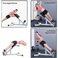 Chaise romaine réglable, banc d'hyperextension, banc d'extension dorsale, appareil d'entraînement abdominal, équipement multifonctionnel pour le renforcement du tronc, équipement de gym à domicile