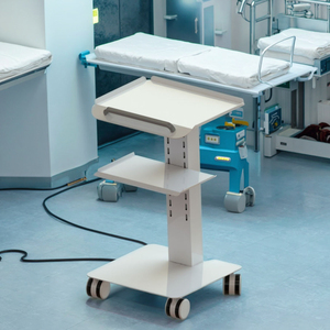 Vendita calda moderna attrezzatura clinica medica regolabile Mobile Workstation portatile carrelli in metallo alto ospedale Trolley per ospedale - Product Image 6
