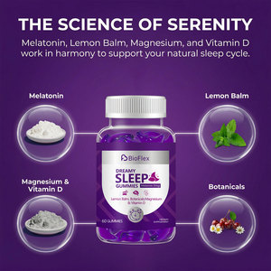 Suplemento Personalizado de Marca Propia en Gomitas para Dormir con 5mg de Melatonina, Magnesio y Vitamina <span class=keywords><strong>D</strong></span>, Sin Azúcar, Natural y Vegano para Proveedores de Amazon - Product Image 2