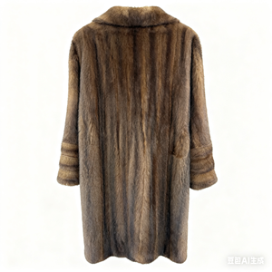 <span class=keywords><strong>Cappotto</strong></span> da <span class=keywords><strong>Donna</strong></span> Elegante e Scolpito in Pelliccia di <span class=keywords><strong>Visone</strong></span> Liscia di Lusso, Lungo, Versatile per l'Inverno e Prima Scelta per Natale - Product Image 2