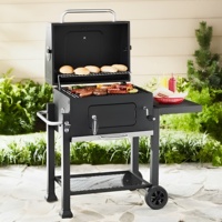 Barbecue au charbon de bois d'extérieur, couverture de table pour barbecue, ensemble de barbecue Santa Maria, barbecue en acier inoxydable, chauffe rapidement, fumeur