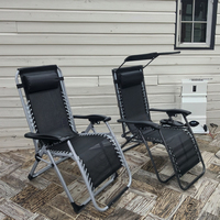 Chaise de plage pliante en maille métallique de style moderne, grande chaise longue relaxante à gravité zéro pour le camping et la pêche