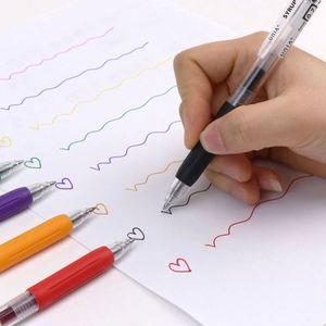 Customizable Office & School Supplies <b>Retractable</b> 0.5mm Gel <b>Pen</b> Neutral Ink with Logo Blue Red Purple Green Black Paper Material - Product Image 2