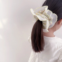 Nouveau serre-tête pour fille à pois floraux en dentelle, style campagne française, accessoire capillaire mignon