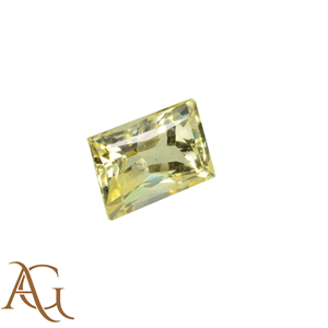 พลอยแซฟไฟร์สีเหลืองธรรมชาติทรงบาแกตต์รูปสี่เหลี่ยมผืนผ้าเจียระไนแบบเหลี่ยมเพชรพลอยสำหรับทำเครื่องประดับ ของแท้รับรองคุณภาพ ขายส่ง - Product Image 2