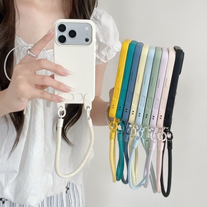 Étui de téléphone bracelet avec cordon court pour femmes et filles, <span class=keywords><strong>antivol</strong></span>, lanière détachable, coque de téléphone portable pour iPhone 17 16 15 Pro Max - Product Image 5