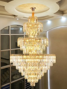 Lámpara de Araña de Cristal Elegante y Lujosa para Hotel, Lámpara Colgante de Techo para Vestíbulo de Hotel - Product Image 6