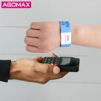 Prix usine Polyester extensible RFID Festival tissé tissu Bracelet NFC chrétien jésus Bracelet