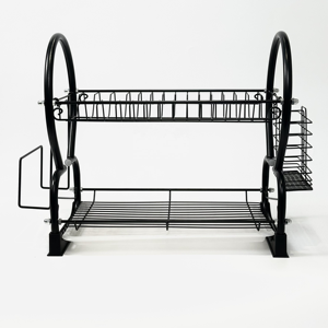 Escurridor de Platos Nórdico de Gran Capacidad de 2 Niveles, Escurridor de Platos Metálico para Armario con Soporte para Palillos y Platos - Product Image 3