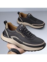 Nouvelles chaussures décontractées et tendance pour hommes, légères, résistantes à l'usure, en PU, à enfiler, avec blocs de couleur, polyvalentes, plates et sportives