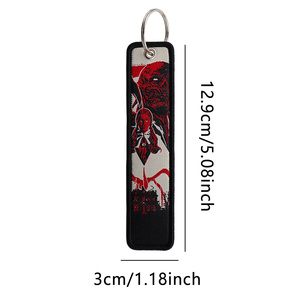 1 Pezzo Portachiavi Ricamato con Motivi <span class=keywords><strong>TV</strong></span>, per Uomo e Donna, per Moto, Accessori e Regali - Product Image 2